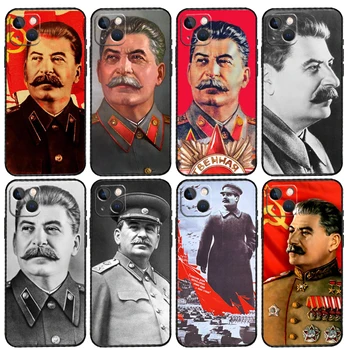 Руски Сталин СССР Калъф За Телефон iPhone 14 13 12 11 15 Pro Max 7 8 Plus SE X XR XS Max 12 13 Mini Cover Case
