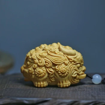 Ръчно изработени златни жабий топка от чемшир да издълбани жабе от масивна дървесина малка жаба чай домашен любимец декорация на мебели, декорация на всекидневна
