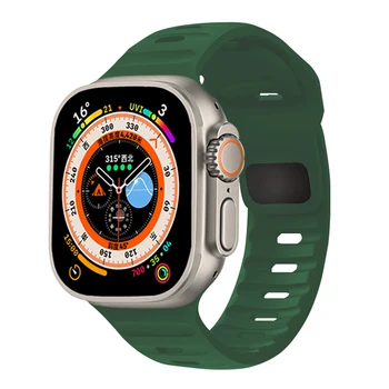 Силиконов Ремък За гривната Apple Watch 40 мм 44 мм 45 мм 42 мм 38 41 спортен Каишка За Часовник iwatch Serise 8 7 6 5 se Ultra band 49 мм