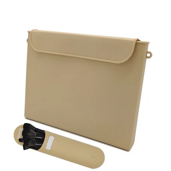 Силиконовата косметичка Пътна косметичка с капак с двойна магнитна ключалка Модерна чанта за четки за грим, за жени или момичета-моливи