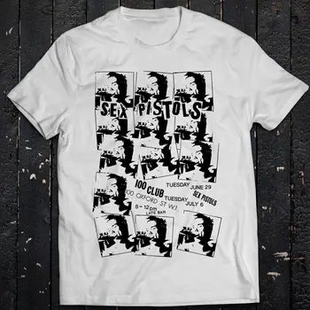 Специална тениска за рок-музика в стил клуб пънк Sex Pistols 100, класическа музика Джони Роттена