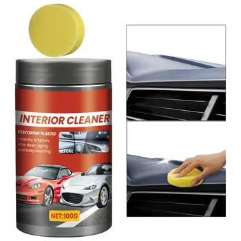 Средство за почистване на интериора на колата Восък за почистване на детайли от купето на автомобила 100 грама Меки почистващи средства, ароматизатори за автомобили SUV Car Vehicle