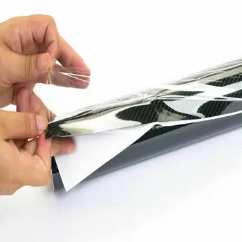 Стайлинг на колата Лъскава Черна Червена Сребърна филмът Винил от въглеродни влакна Carbon Fiber Car Wrap Sheet Roll Film Инструмент Автомобили Стикер Термоаппликация
