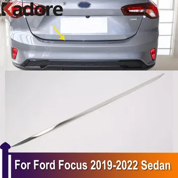 Тампон на капака на задния багажник за Ford Focus 2019 2020 2021 2022 Седан Защитна лента от задната врата на багажника Автомобилни Аксесоари от неръждаема стомана