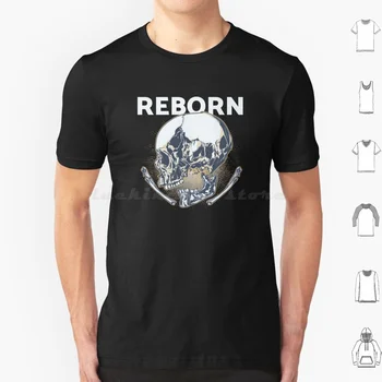 Тениска Reborn Life 6Xl Памучен Готина Тениска Dnd И Rpg D Dice D20 Gaming Nerd Dm Master Fantasy Rpg Онази Маса Ttrpg Играта