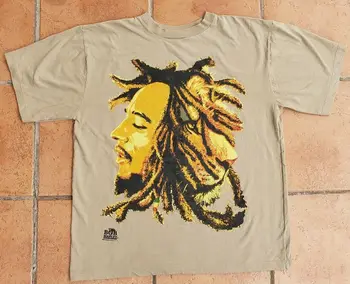 Тениска На Боб Марли L Black Lion Zion Rootswear Мъжки Rasta Vintage Reggae Jah