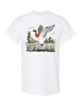 Тениска унисекс за възрастни Nature Duck Goose Bird Sanctuary HoneVille