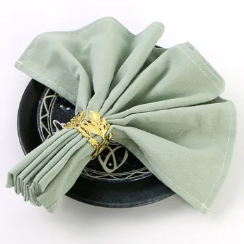 Търговия на едро с фабрика Sage Green Сервировочная кърпа, Салфетки от Памучен плат с Набор супени кърпи за декорация на сватби на Великден