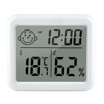 Ултра-тънък цифров термометър, Автоматичен електронен монитор на влажност, аларма, LCD влагомер за сухо помещение