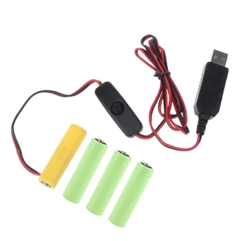 Универсални отсекатели батерия 6 В LR6 AA Заместват 4шт батерии AA от 1,5 за led електронна играчка с ключове захранване USB