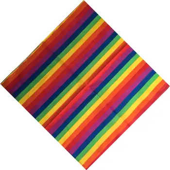 Фестивал на дъгата, седем Разноцветни ленти, 55x55 см, унисекс, памук квадратен шал, превръзка на главата, шарена Кърпа, на гей парада, гривна, вратовръзка на шията