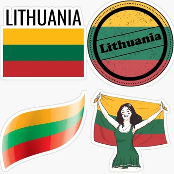 Флаг на Литва LTU LT Стикер върху бронята на колата Стикер на камион Вратата шлем Кутия за инструменти Шкафче Мотоциклет Лаптоп Скейтборд Аксесоари за прозорци