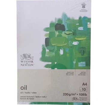 Хартия за рисуване с маслени бои Winsor & Newton 10 листа формат А4 230 гориво произведено в Германия