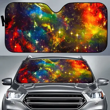Цветен сенника за кола с космически принтом Universe Galaxy