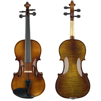 Цигулка от клен дърво с изображение на тигър 4/4 3/4 1/4 1/2 Автор: Antonio Stradivarius Цигулка за начинаещи с футляром за лък Безплатна доставка