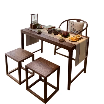 Чай маса и стол от масив от черен орех, комбинация тераси, малка масичка за чай Дзен tea table
