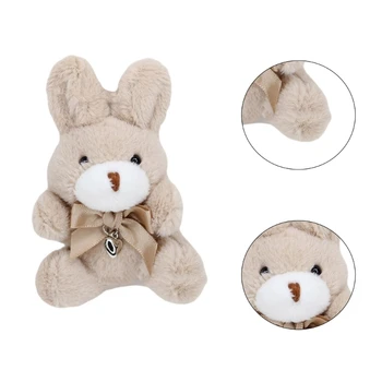 Чанта-ключодържател за кукли Bunnys с лък и сърце, голямо плюшен верижка за ключодържател