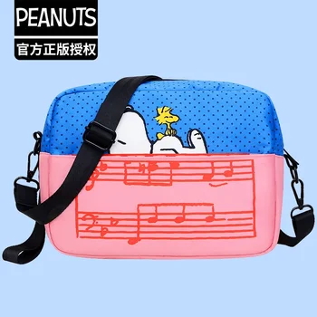 Чанта през рамо Kawaii Снупи, японската ежедневна чанта през рамо в ретро стил, по-голямата голям студентски училищна чанта, чанта през рамо