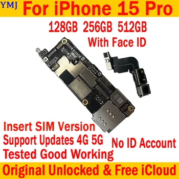 Чист iCloud Оригинален Отключени За iPhone Pro 15 дънна Платка 128 GB /256 GB Логическа Такса С Пълната Подкрепа на Чипове Актуализация Поставяне на СИМ-карта
