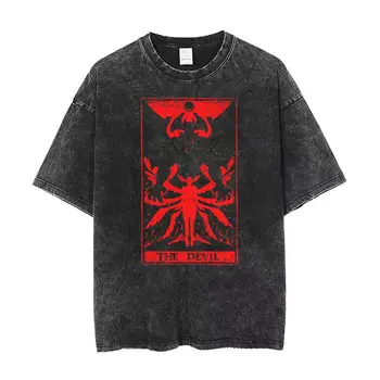 Выстиранные Тениски Devil Tarot Crybaby Хип-Хоп Тениски мъжки Devilman Акира Ryo Аниме Ужасите тениска дамски Градинска Памучен Тениска