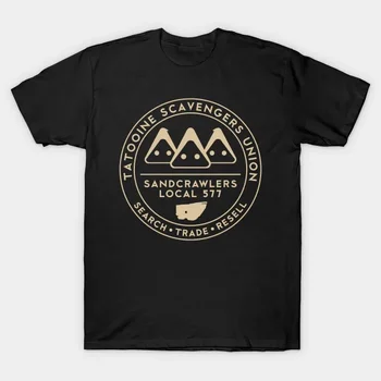 Мъжки / дамски годишната Черна градинска мода 2021 година, хип-хоп тениска Tatooine Scavengers Union, памучни тениски, блузи с къс ръкав