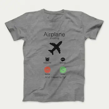 Самолет се обажда, и аз трябва да лети на живо, да сърфирате, тениска с iPhone Повикващия