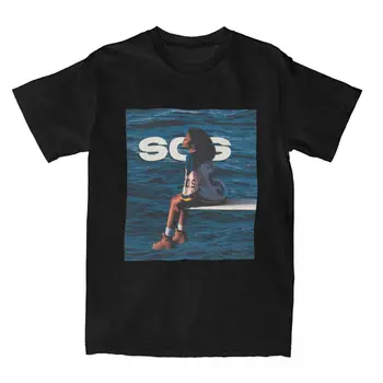 Тениска с капак албум SZA SOS, Мърч за мъже и жени, памучен новост, тениска, Дрехи с къс ръкав, Уникална